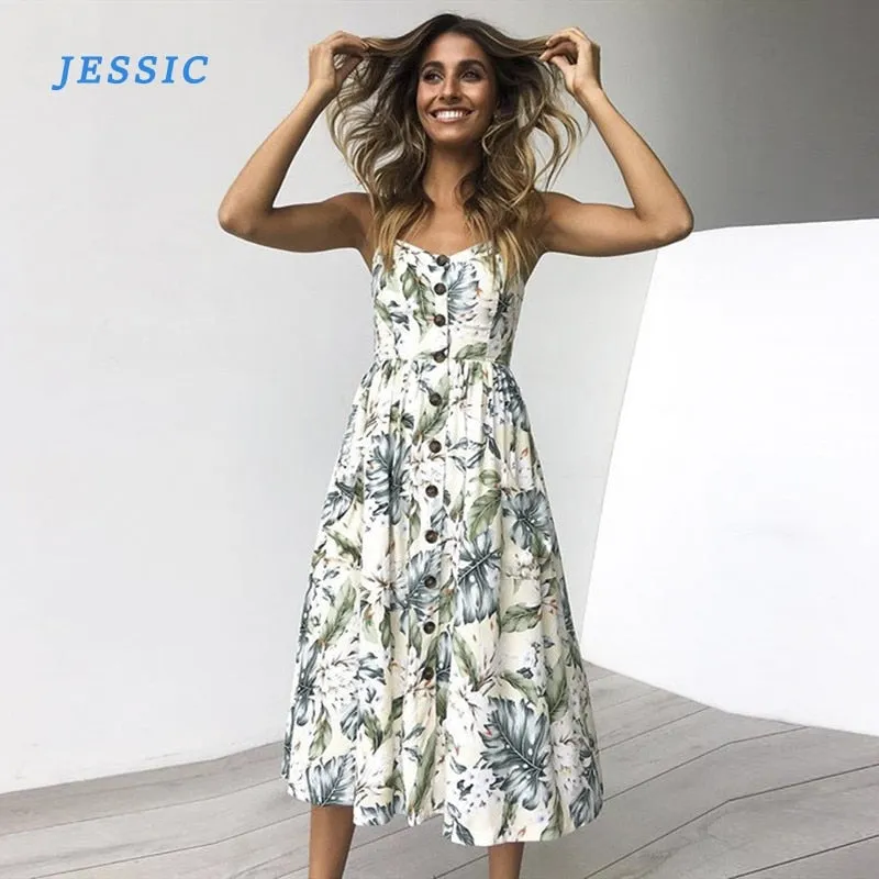 Casual Dress with Spaghetti Strap