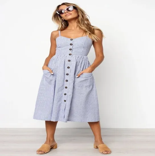 Casual Dress with Spaghetti Strap