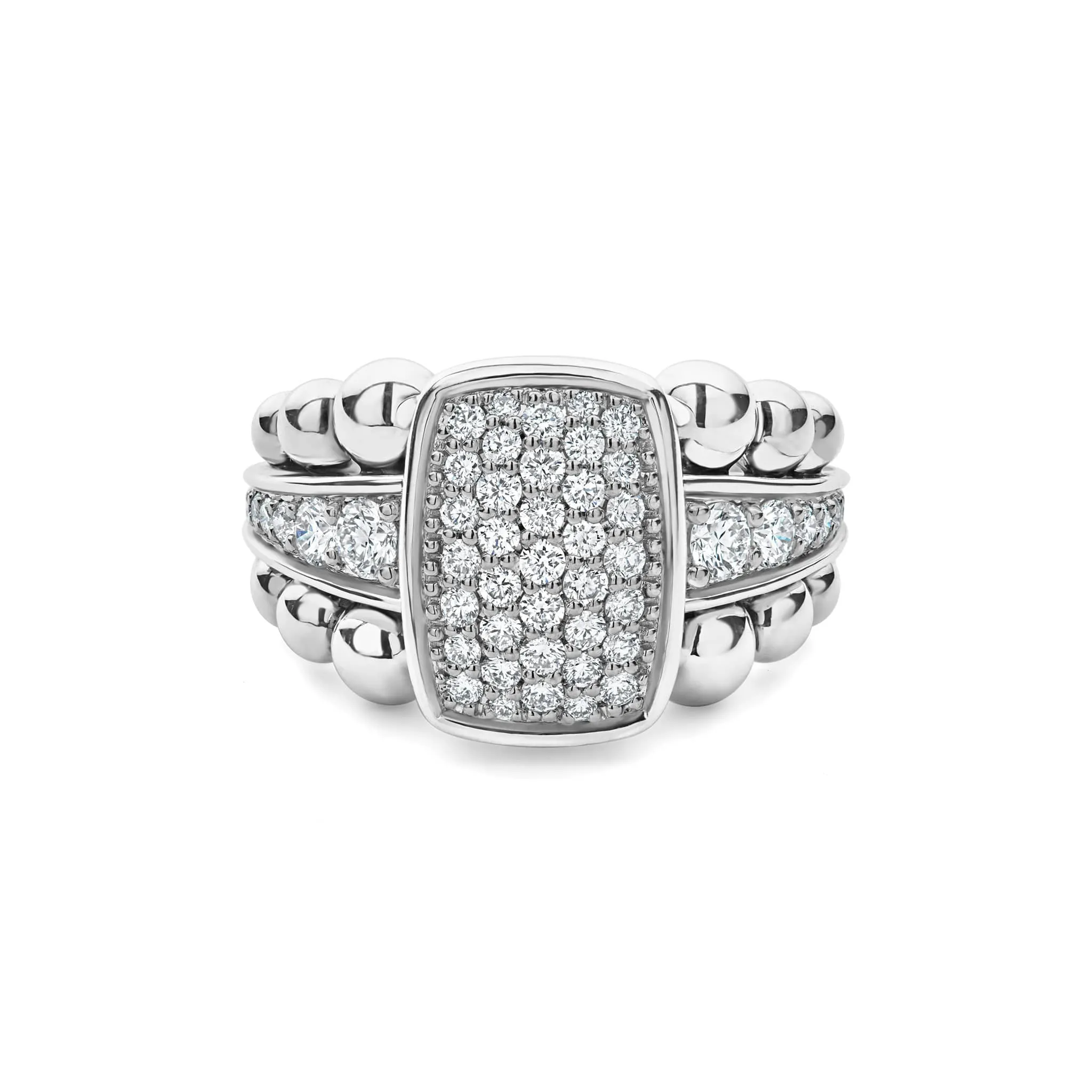 Caviar Spark Large Diamond Statement Ring