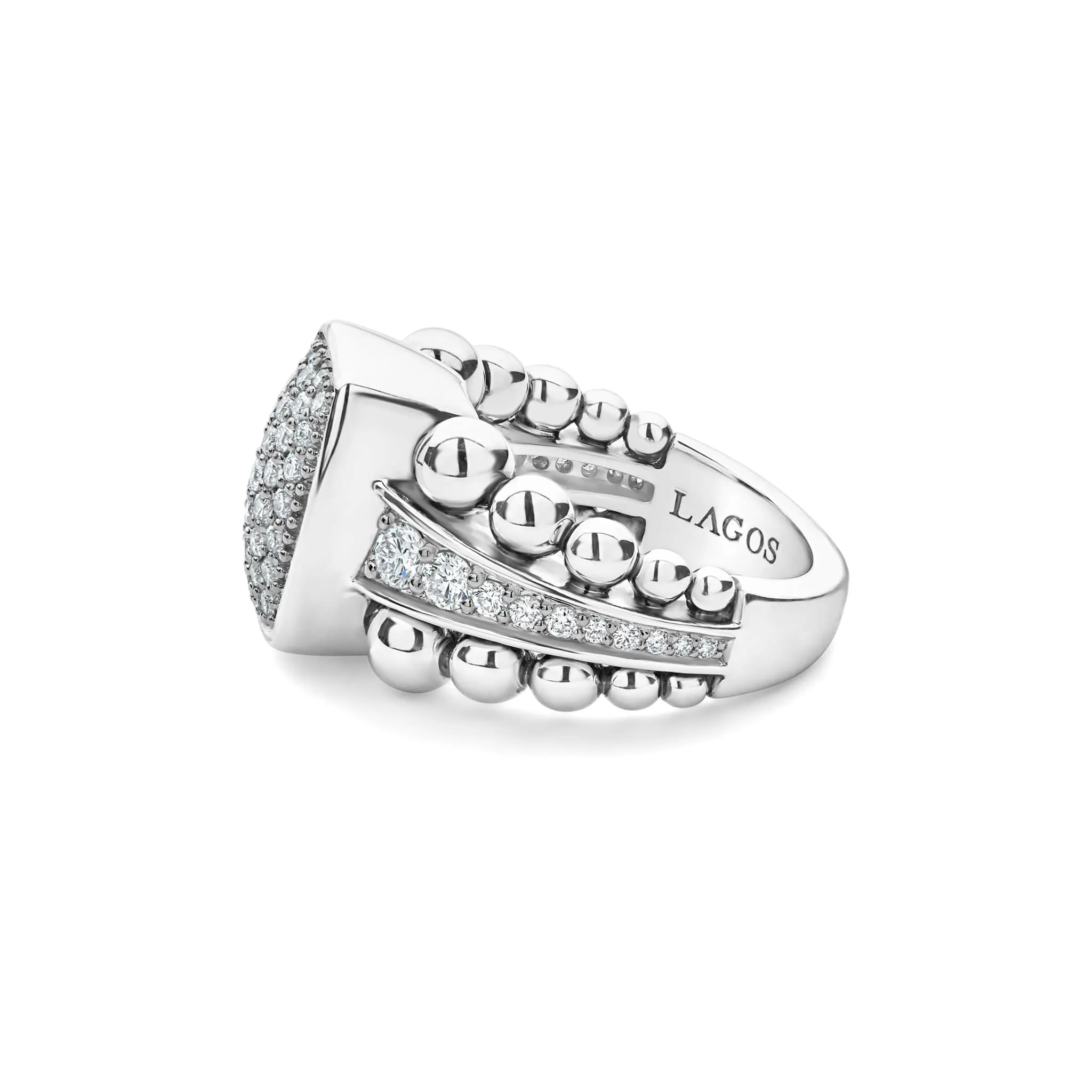 Caviar Spark Large Diamond Statement Ring