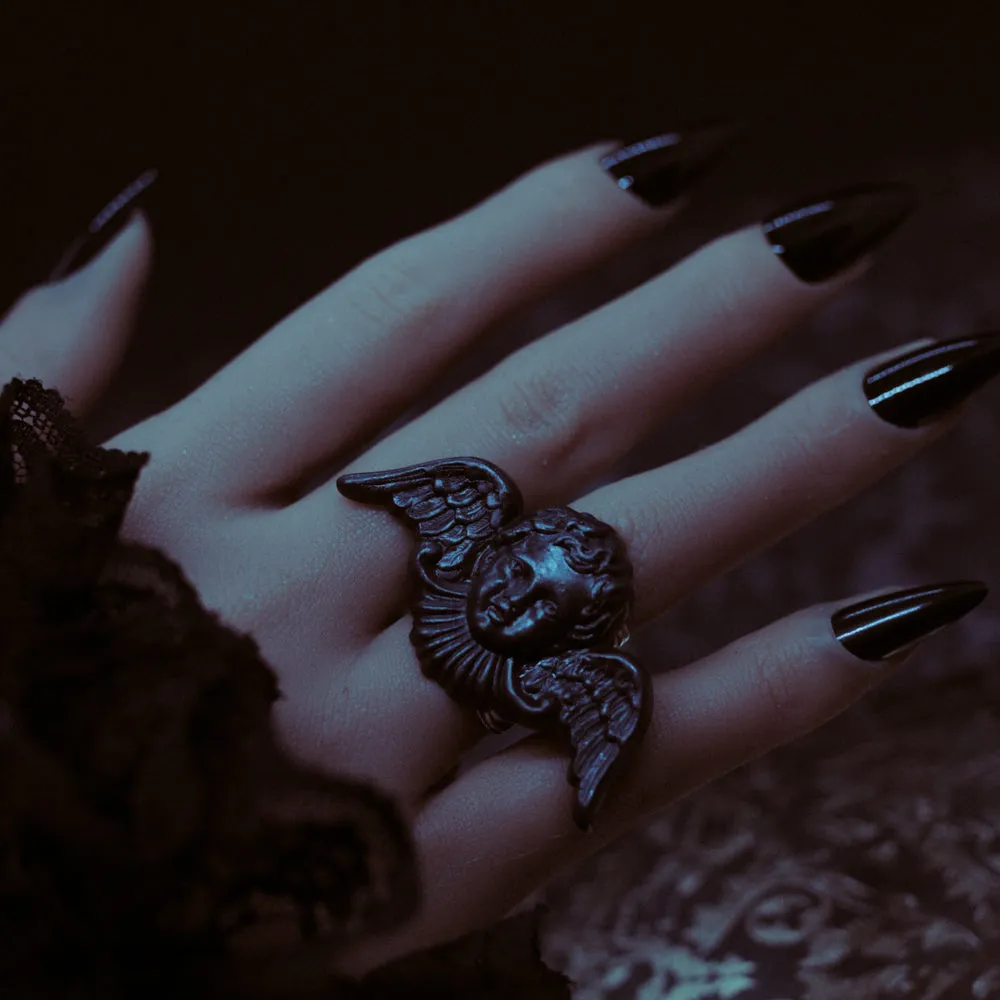 Cemetery Angel Statement Ring