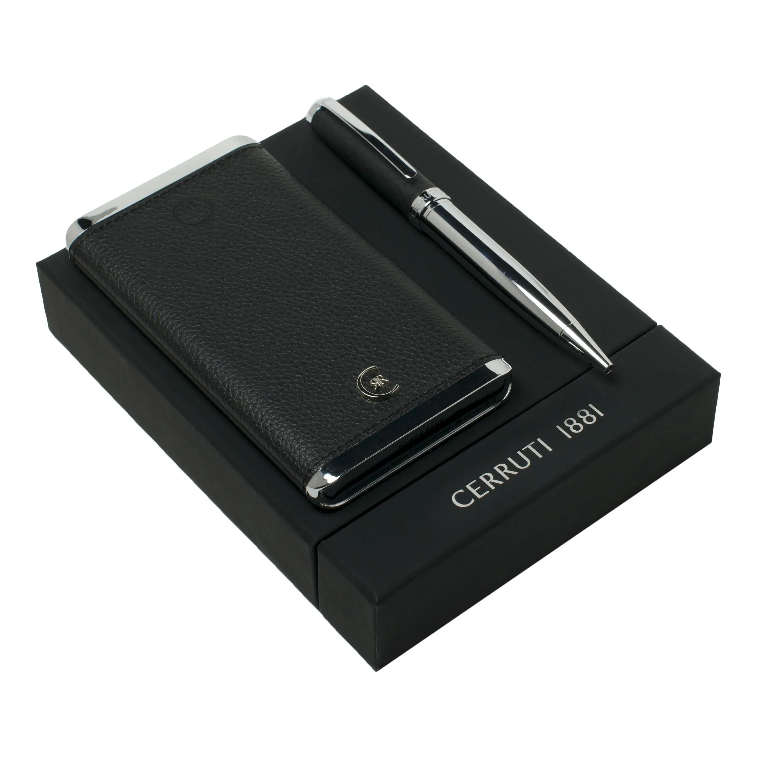 CERRUTI 1881 NPBB711A-Set Hamilton Black (ballpoint pen & power bank)