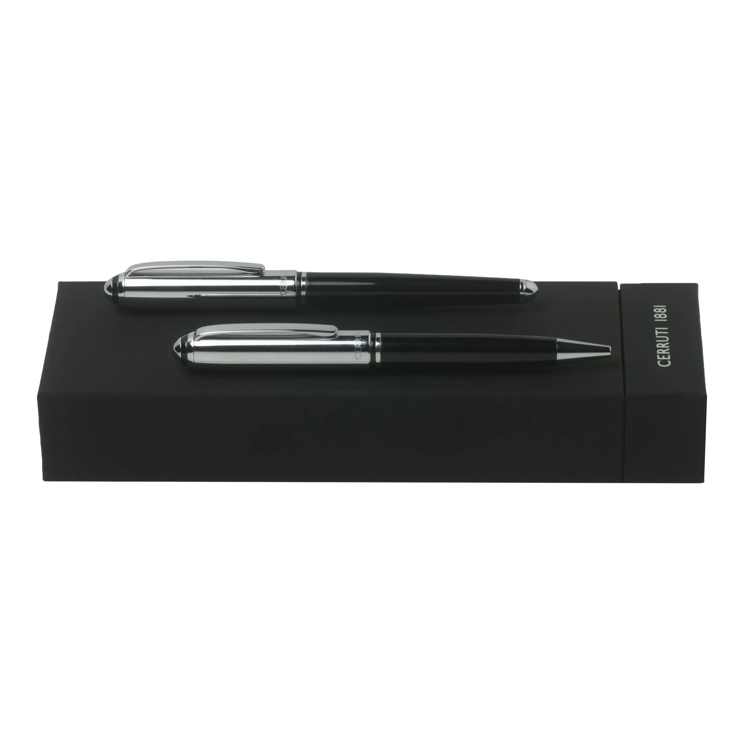CERRUTI 1881 NPBP763A-Set Miles Black (ballpoint pen & fountain pen)