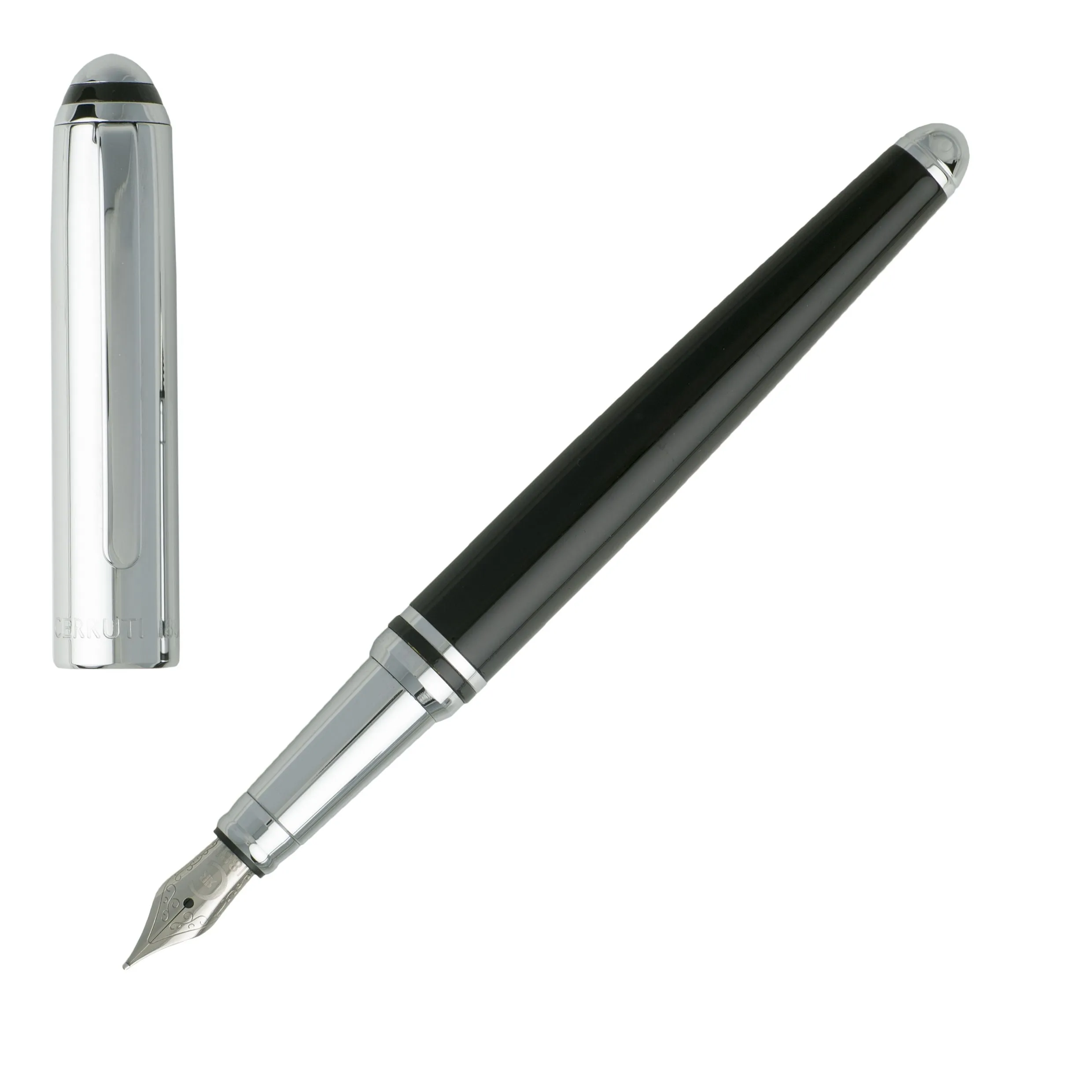 CERRUTI 1881 NPBP763A-Set Miles Black (ballpoint pen & fountain pen)