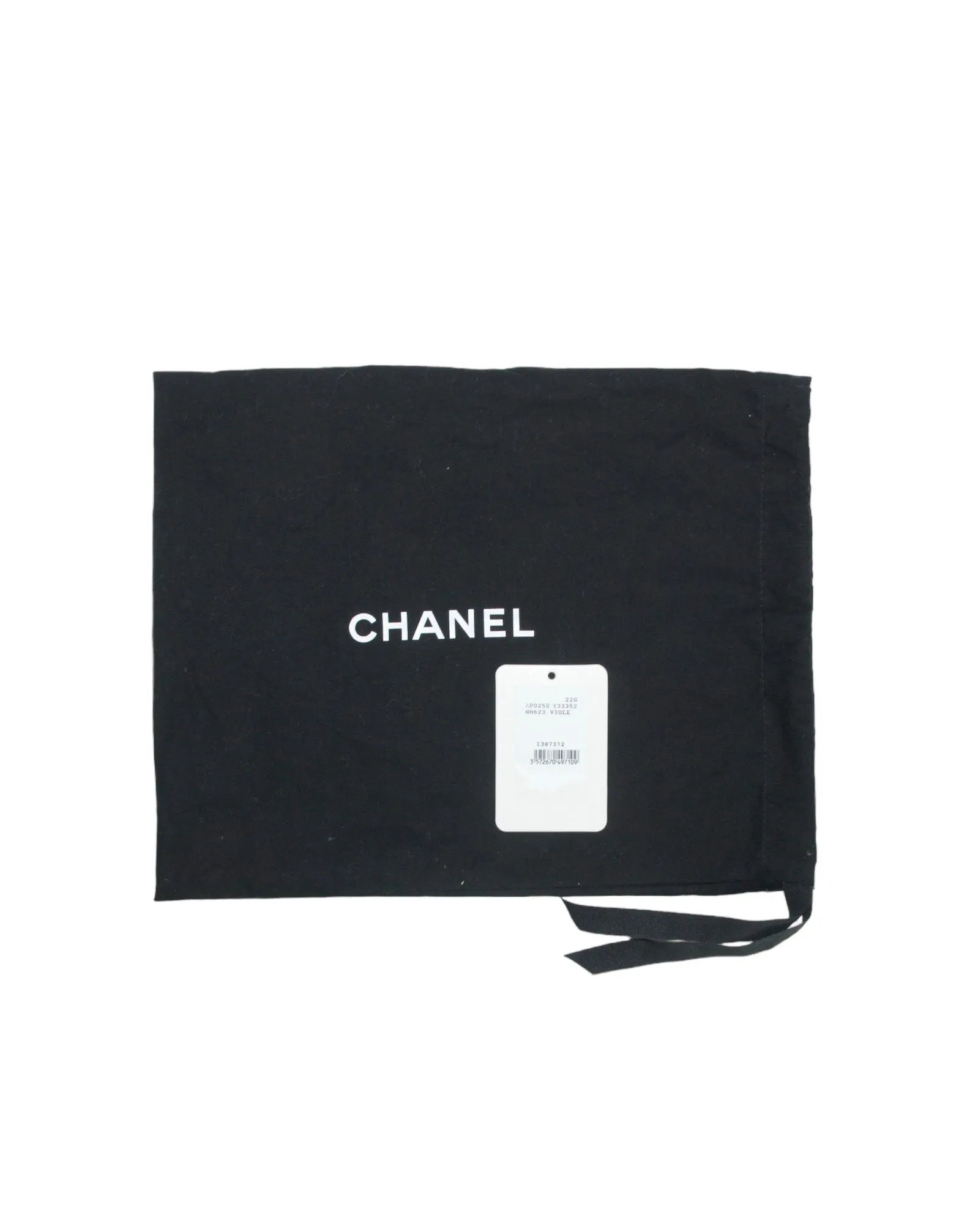 Chanel 2022 Purple Quilted Caviar Leather Wallet On Chain WOC Crossbody Bag