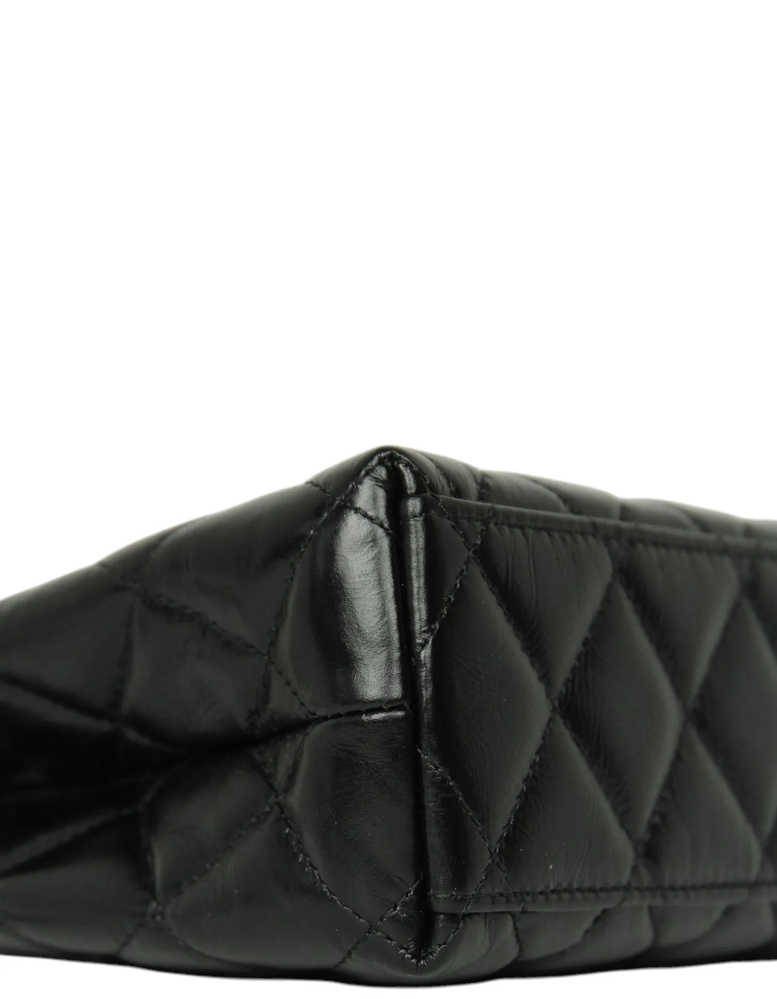 Chanel 2025 Black Calfskin Quilted Nano Kelly Shopper