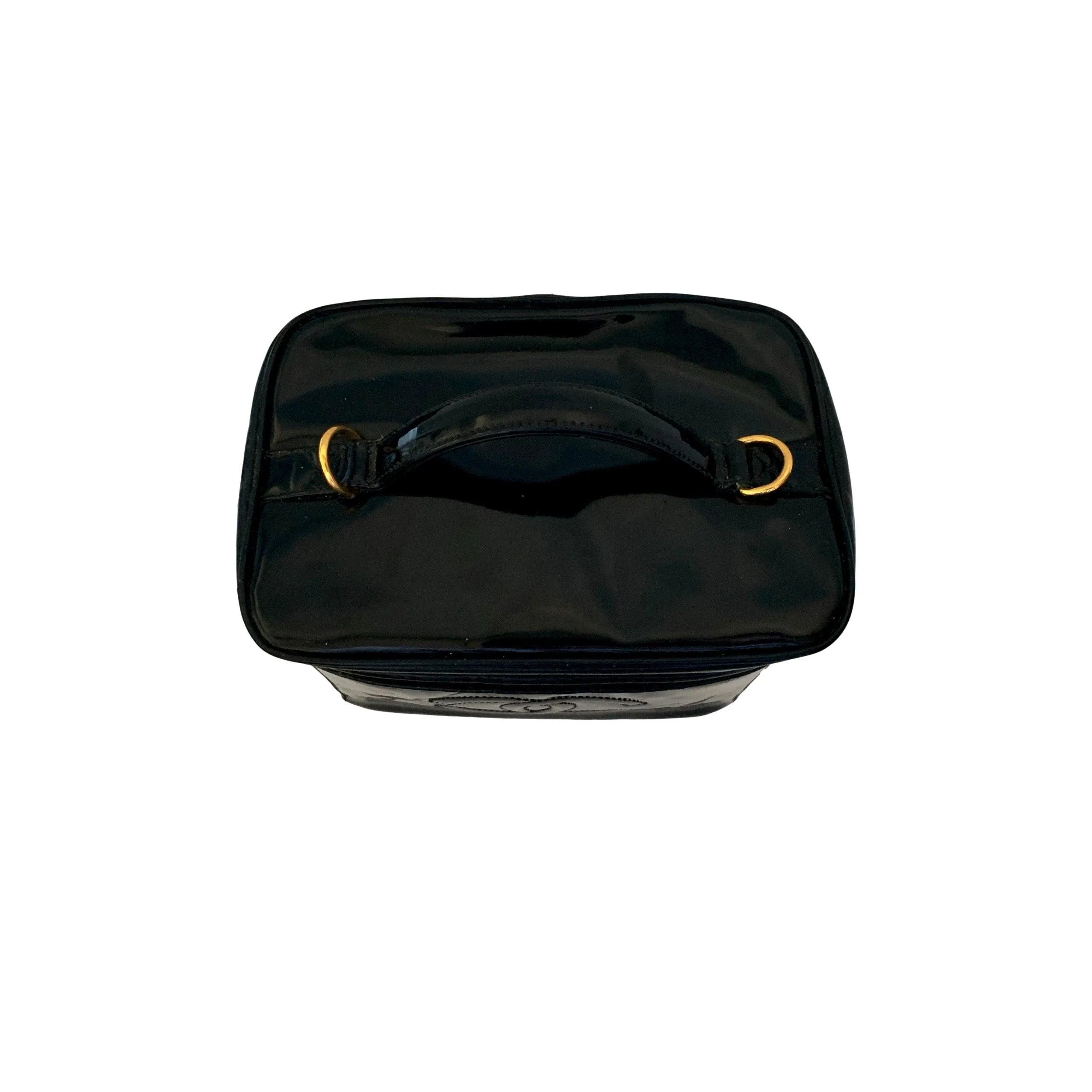 Chanel Black Patent Vanity Bag