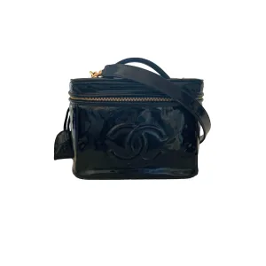 Chanel Black Patent Vanity Bag