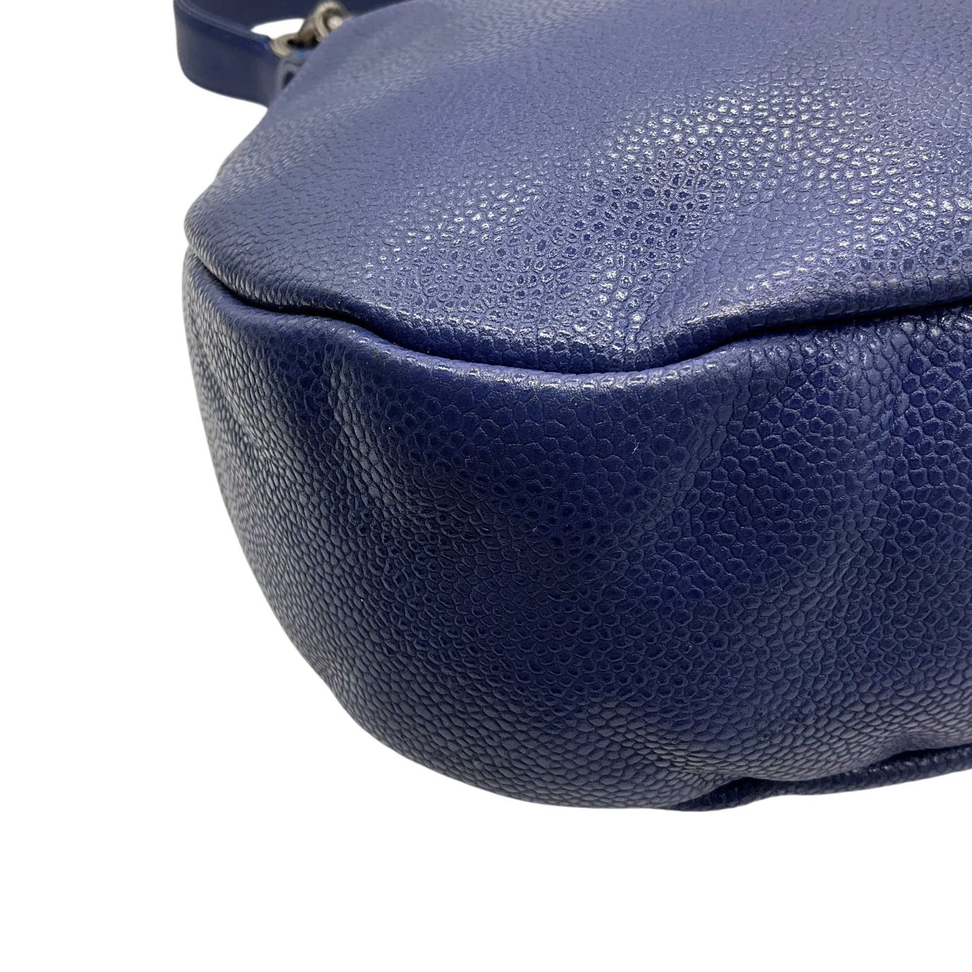 Chanel Blue Glazed Caviar 31 Rue Cambon Coco Rider Hobo Bag