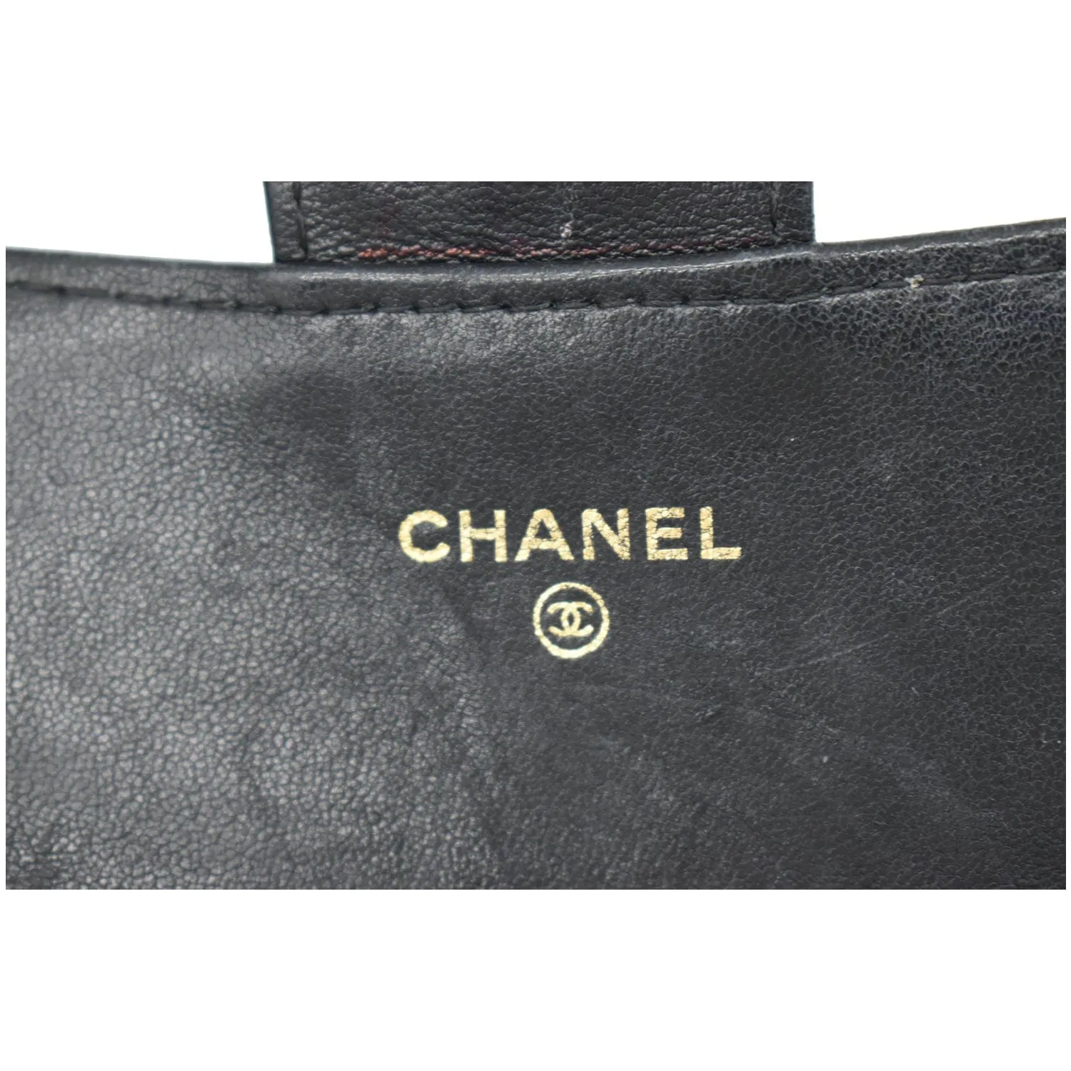 CHANEL Classic Long Flap Leather Wallet Black