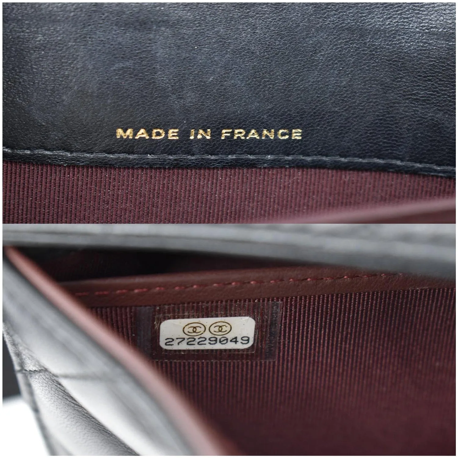 CHANEL Classic Long Flap Leather Wallet Black