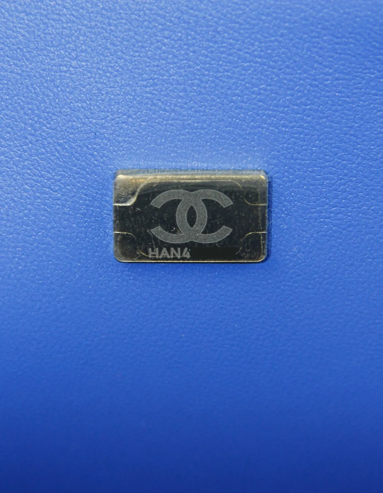 Chanel Cobalt Caviar Chevron Quilted Medium Boy Bag