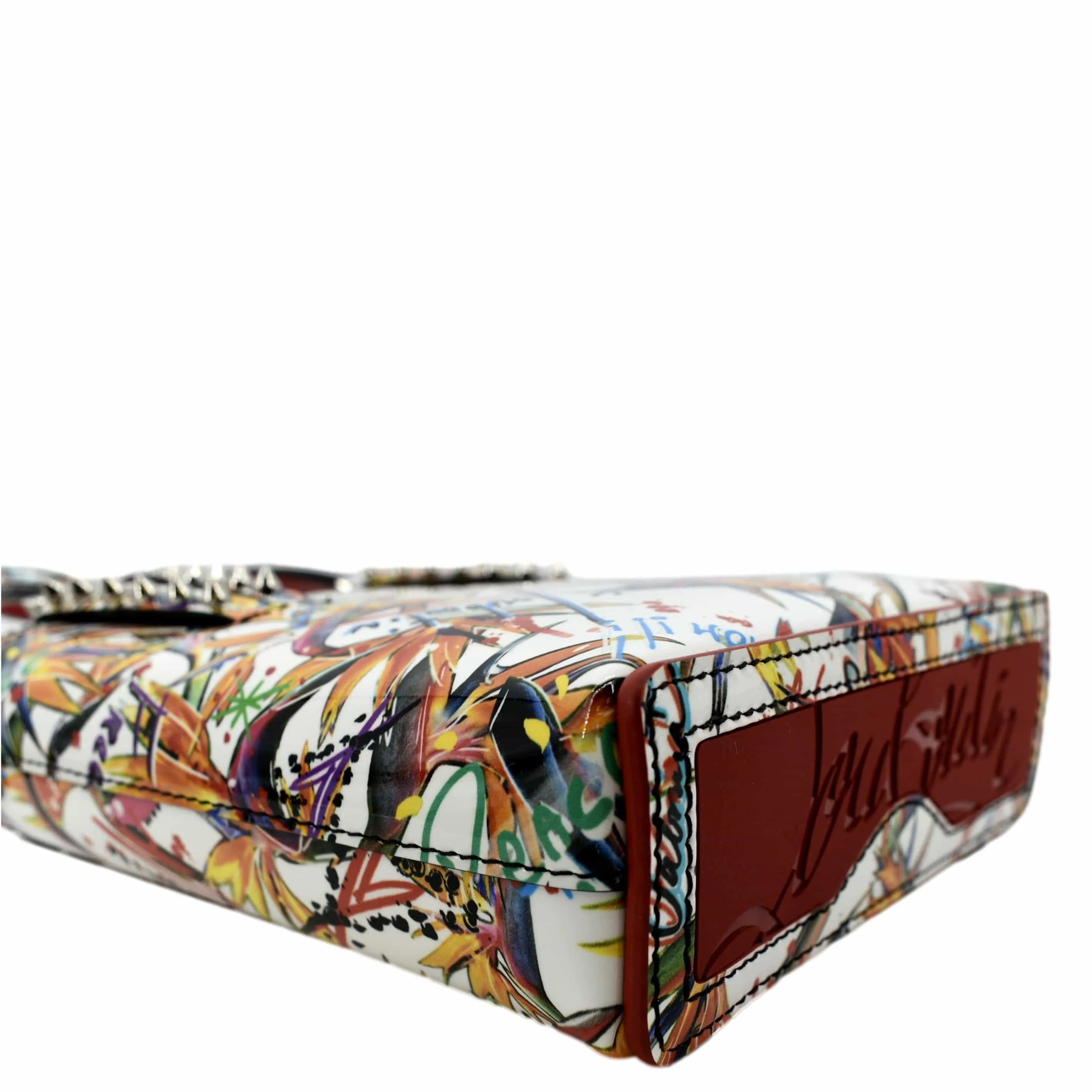 CHRISTIAN LOUBOUTIN Paradise Leather Tote Crossbody Bag Multicolor