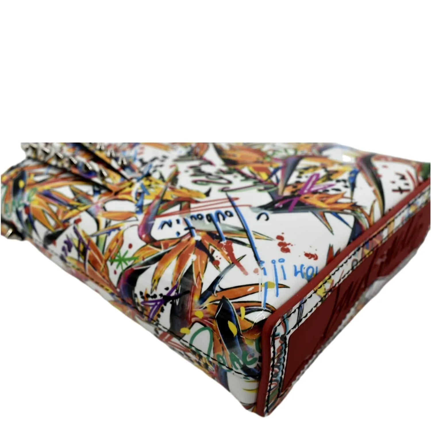 CHRISTIAN LOUBOUTIN Paradise Leather Tote Crossbody Bag Multicolor
