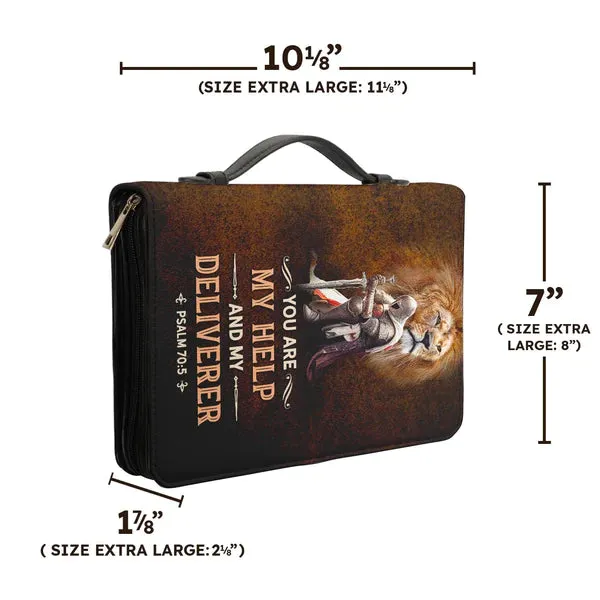 Christianart Bible Cover - You Are My Help And My Deliverer Psalm 70 5 - Personalized Gifts for Pastor - Gifts For Men - CABBBCV16060324.