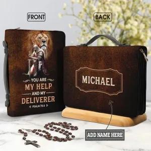 Christianart Bible Cover - You Are My Help And My Deliverer Psalm 70 5 - Personalized Gifts for Pastor - Gifts For Men - CABBBCV16060324.