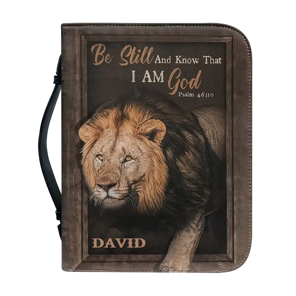 Christianartbag Bible Cover, Be Still And Know That I Am GOD Bible Cover, Personalized Bible Cover, Bible Cover For Men, Christian Gifts, CAB01061023.