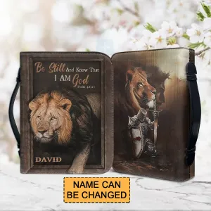 Christianartbag Bible Cover, Be Still And Know That I Am GOD Bible Cover, Personalized Bible Cover, Bible Cover For Men, Christian Gifts, CAB01061023.