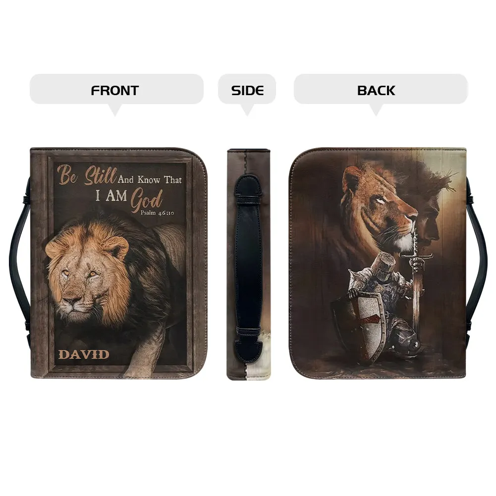Christianartbag Bible Cover, Be Still And Know That I Am GOD Bible Cover, Personalized Bible Cover, Bible Cover For Men, Christian Gifts, CAB01061023.