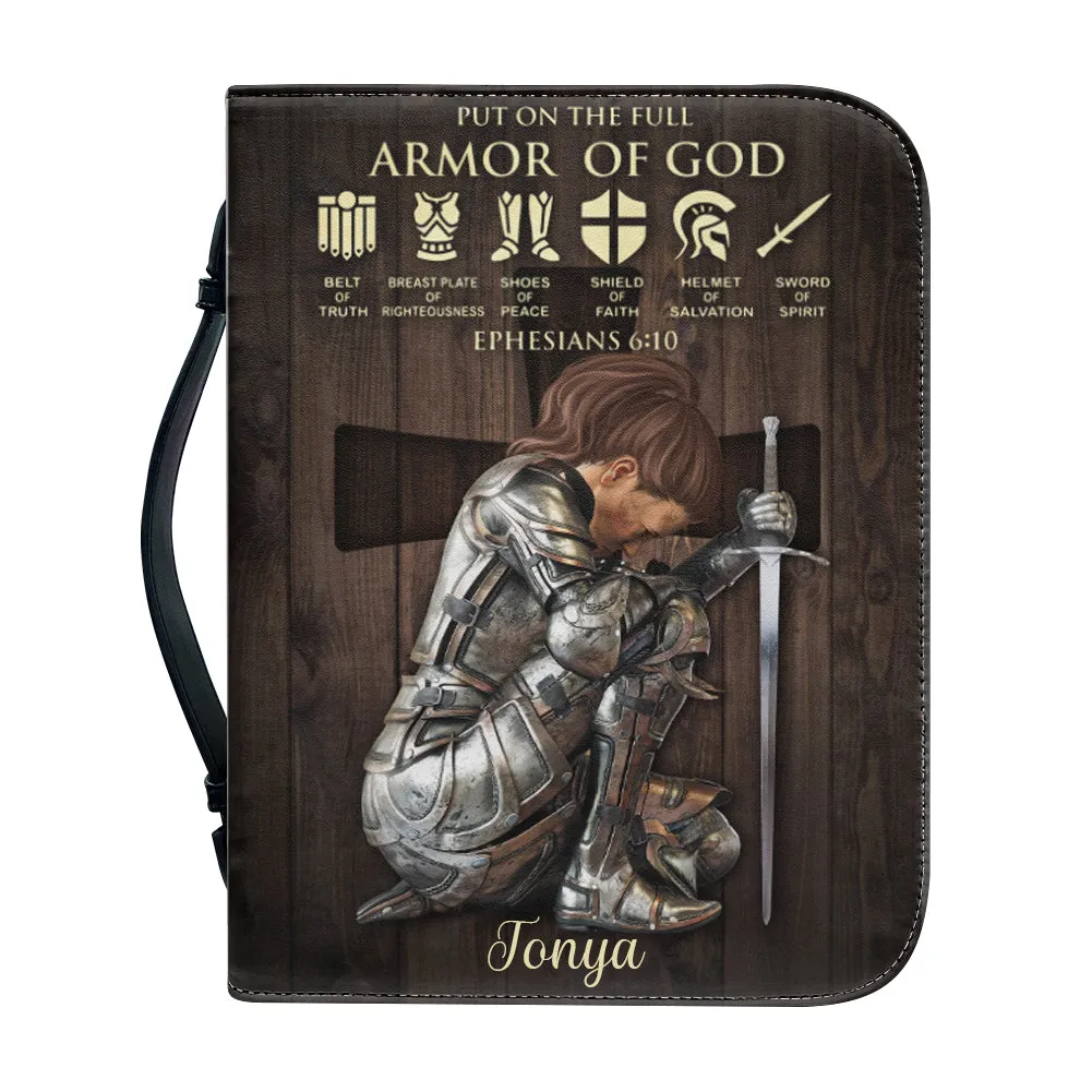 Christianartbag Bible Cover, Put On The Full Armor Of God Bible Cover, Personalized Bible Cover, Warrior Women Bible Cover, Gifts For Women, Christmas Gift, CABBBCV09021123.