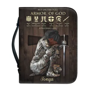 Christianartbag Bible Cover, Put On The Full Armor Of God Bible Cover, Personalized Bible Cover, Warrior Women Bible Cover, Gifts For Women, Christmas Gift, CABBBCV09021123.