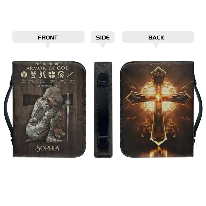 Christianartbag Bible Cover, Put On The Full Armor Of God Bible Cover, Personalized Bible Cover, Warrior Women Bible Cover, Gifts For Women, Christmas Gift, CABBBCV09021123.
