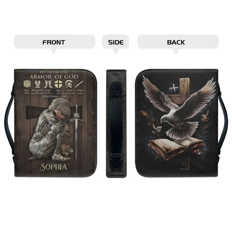 Christianartbag Bible Cover, Put On The Full Armor Of God Bible Cover, Personalized Bible Cover, Warrior Women Bible Cover, Gifts For Women, Christmas Gift, CABBBCV10021123.