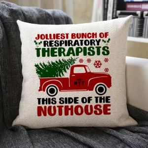 Christmas Themed Linen Pillowcase