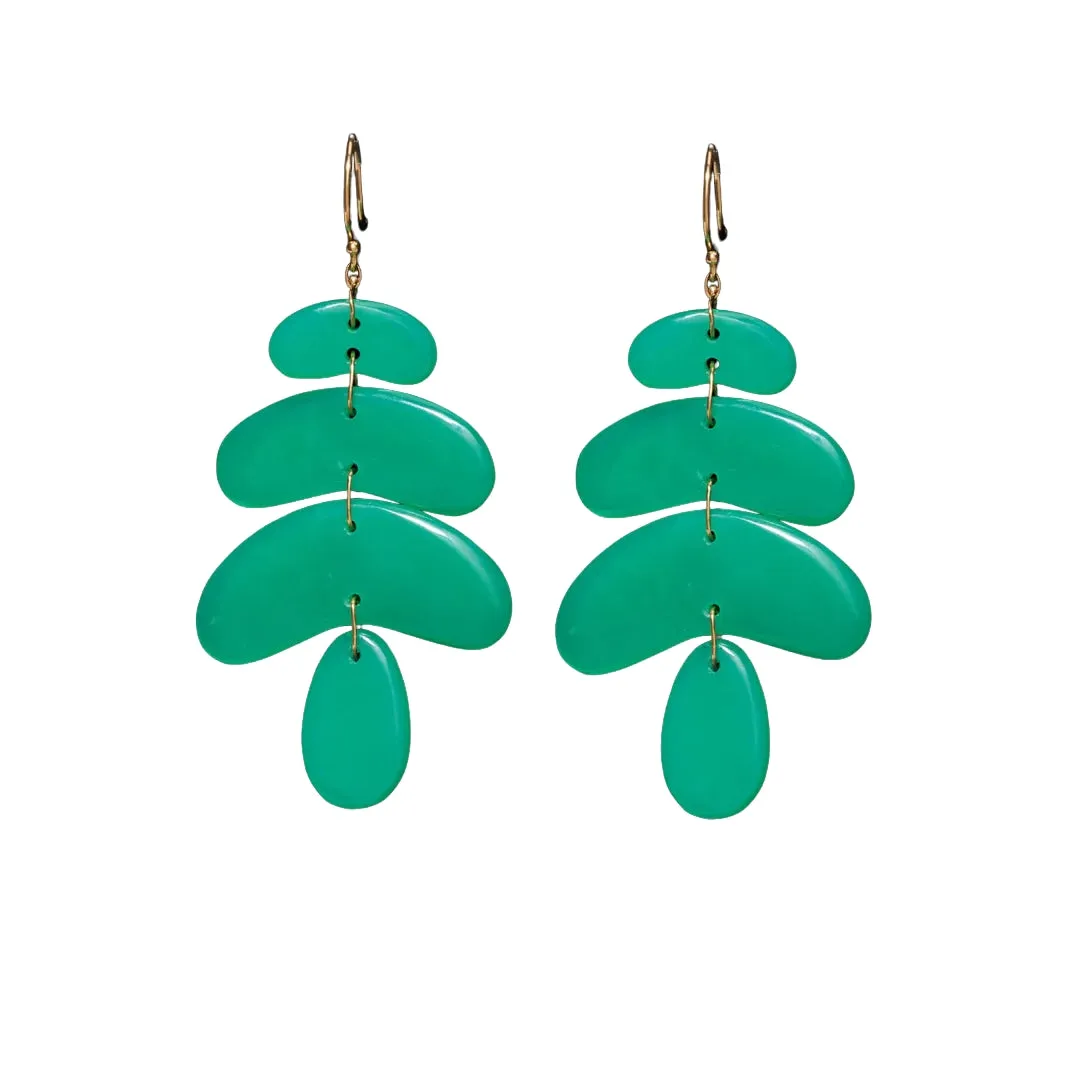 Chrysoprase Small Totem Earrings