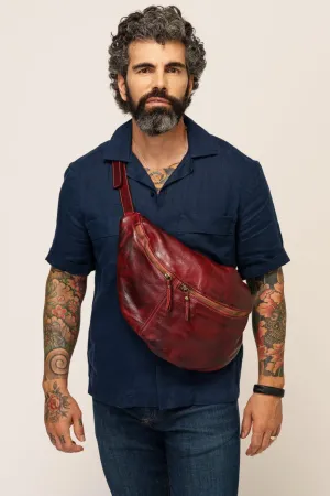 City Sling & Belt Bag  - Wine Bordeaux
