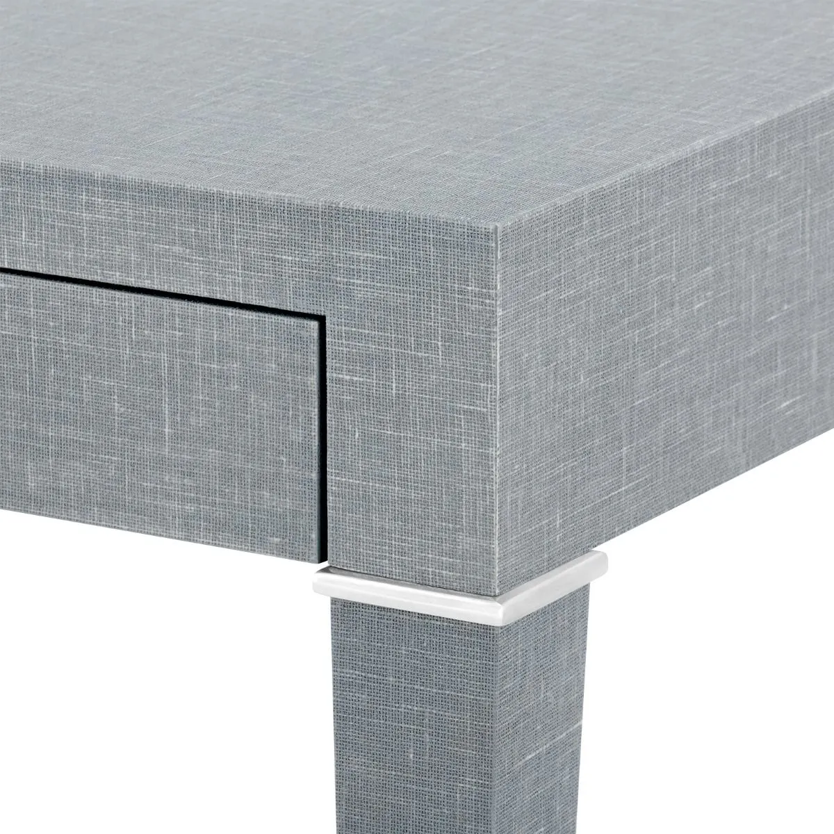 Claudette Desk / Washed Winter Gray, Nickel