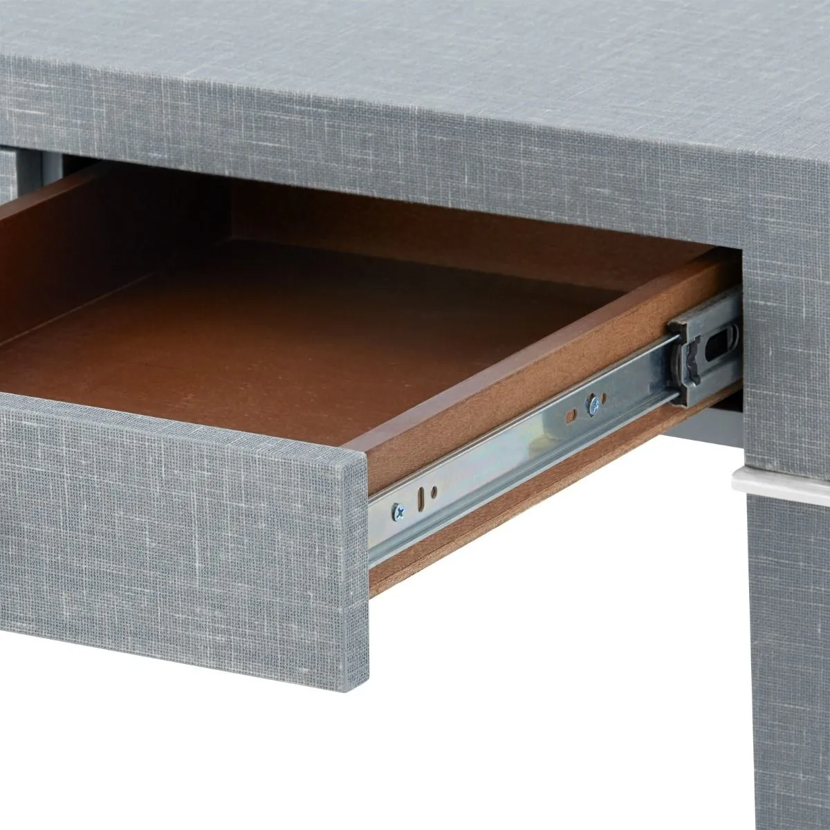 Claudette Desk / Washed Winter Gray, Nickel