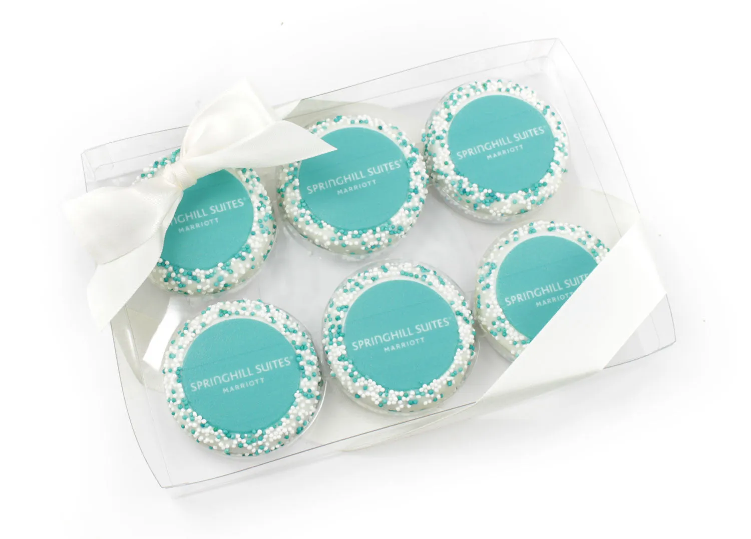 Clear Gift Box of 6 Branded Logo Oreo Cookies