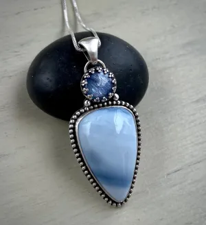 •Cloud 9• Kyanite & Blue Opal Pendant