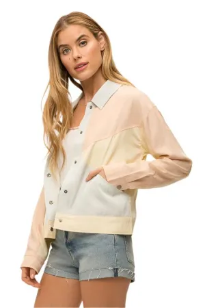 Color block boxy jacket