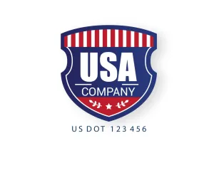 Company American  Truck Door Decal (USDOT), 2 Pack
