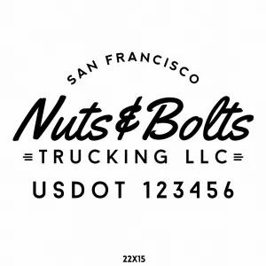 Company Name Truck Decal, 2 Pack
