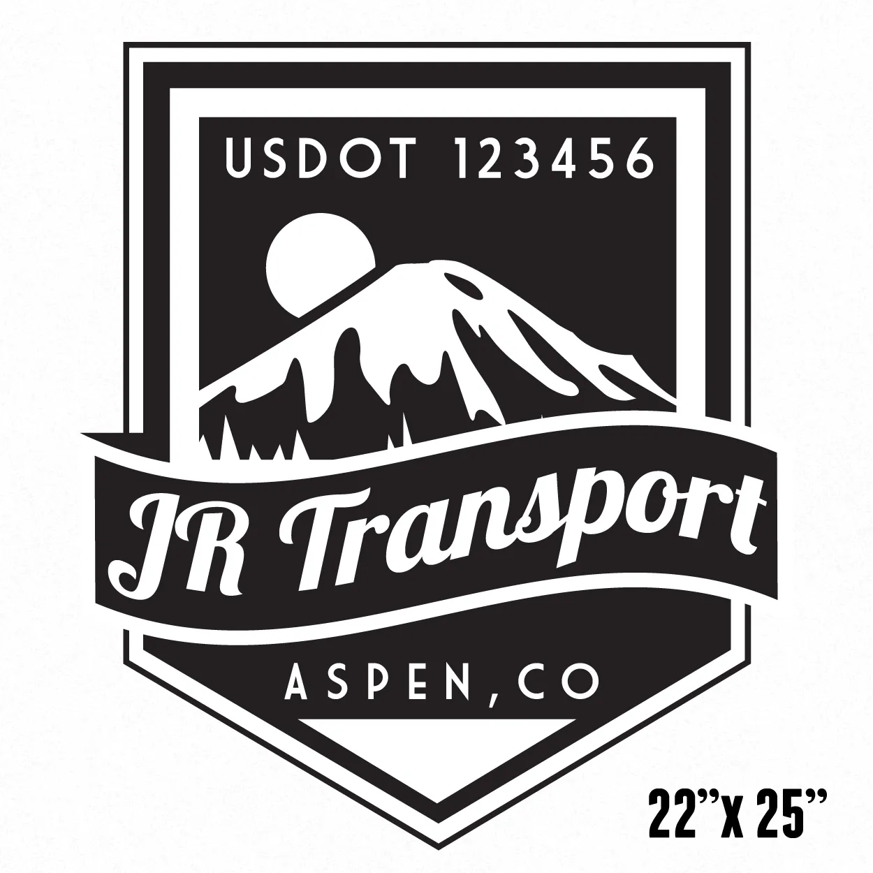 Company Name Truck Decal, 2 Pack