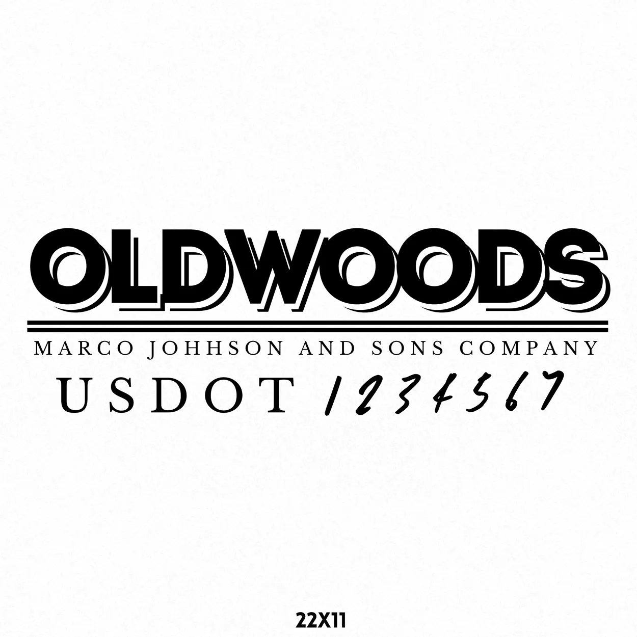 Company Name Truck Decal, USDOT, 2 Pack