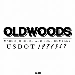 Company Name Truck Decal, USDOT, 2 Pack