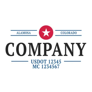 Company Name Truck Door Decal (USDOT), 2 Pack