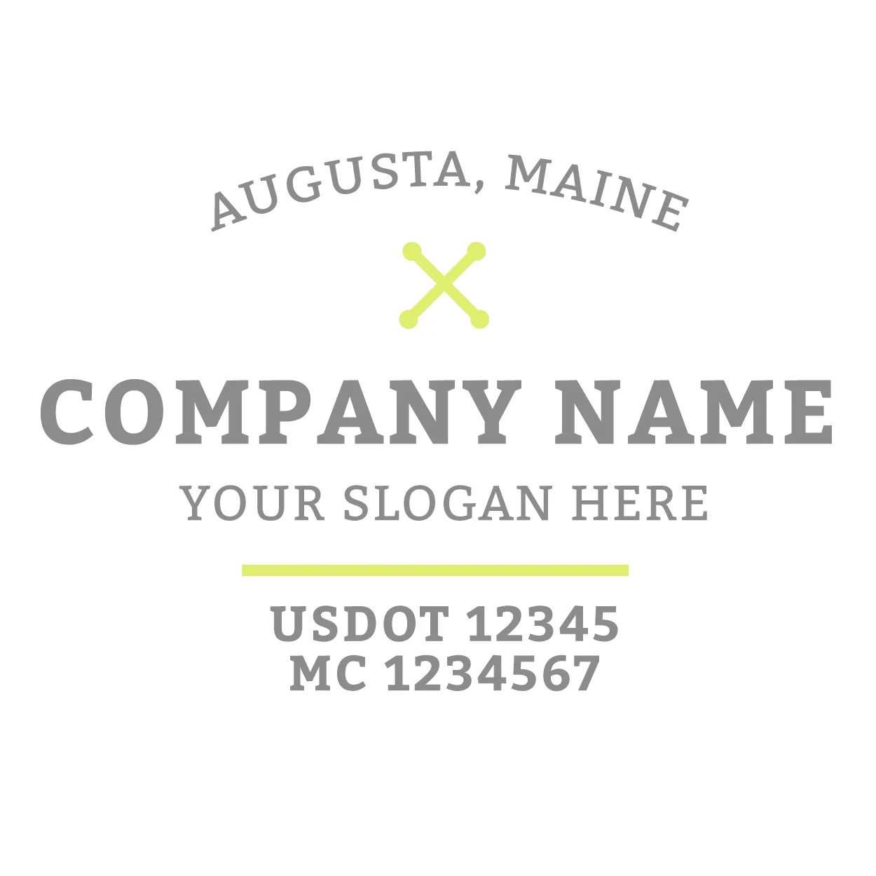 Company Name Truck Door Decal (USDOT), 2 Pack