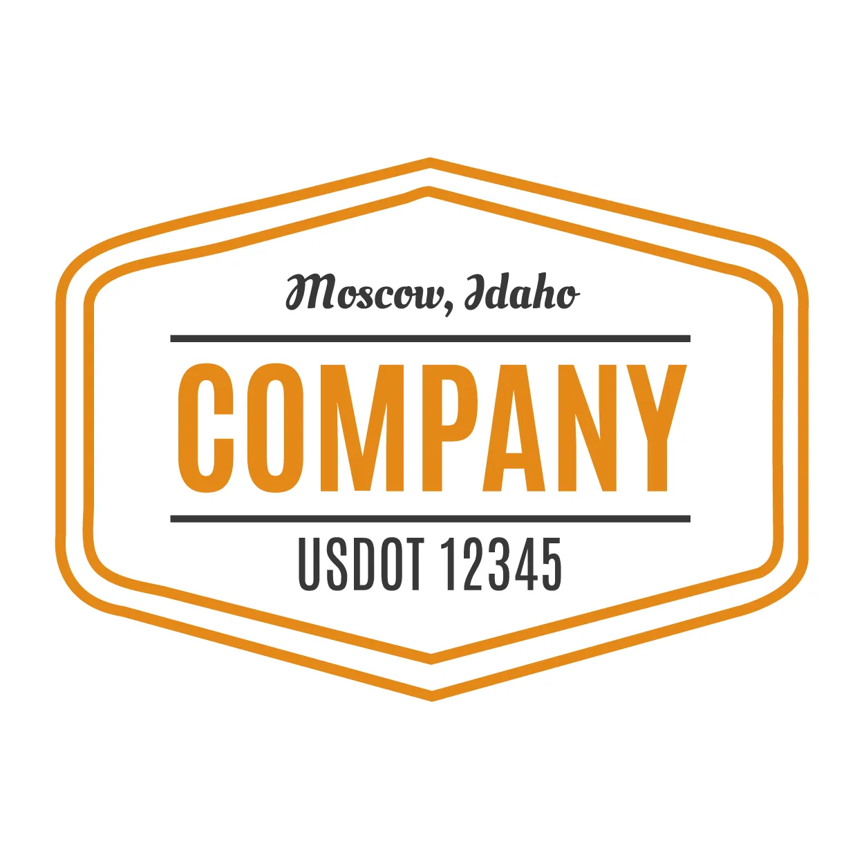 Company Name Truck Door Decal (USDOT), 2 Pack