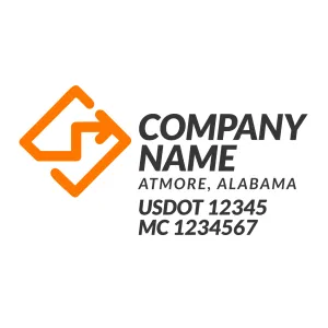 Company Name Truck Door Decal (USDOT), 2 Pack
