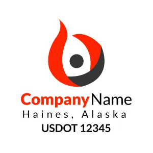 Company Name Truck Door Decal (USDOT), 2 Pack