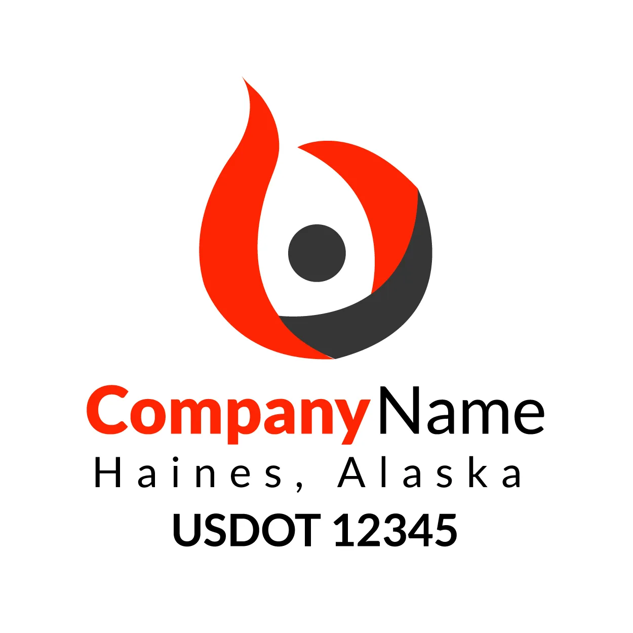 Company Name Truck Door Decal (USDOT), 2 Pack