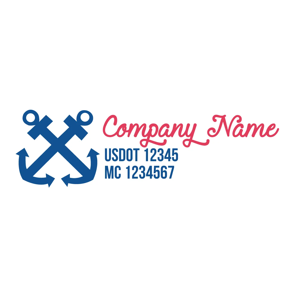 Company Name Truck Door Decal (USDOT), 2 Pack