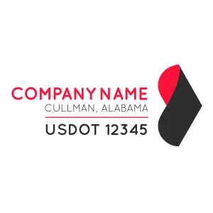Company Name Truck Door Decal (USDOT), 2 Pack