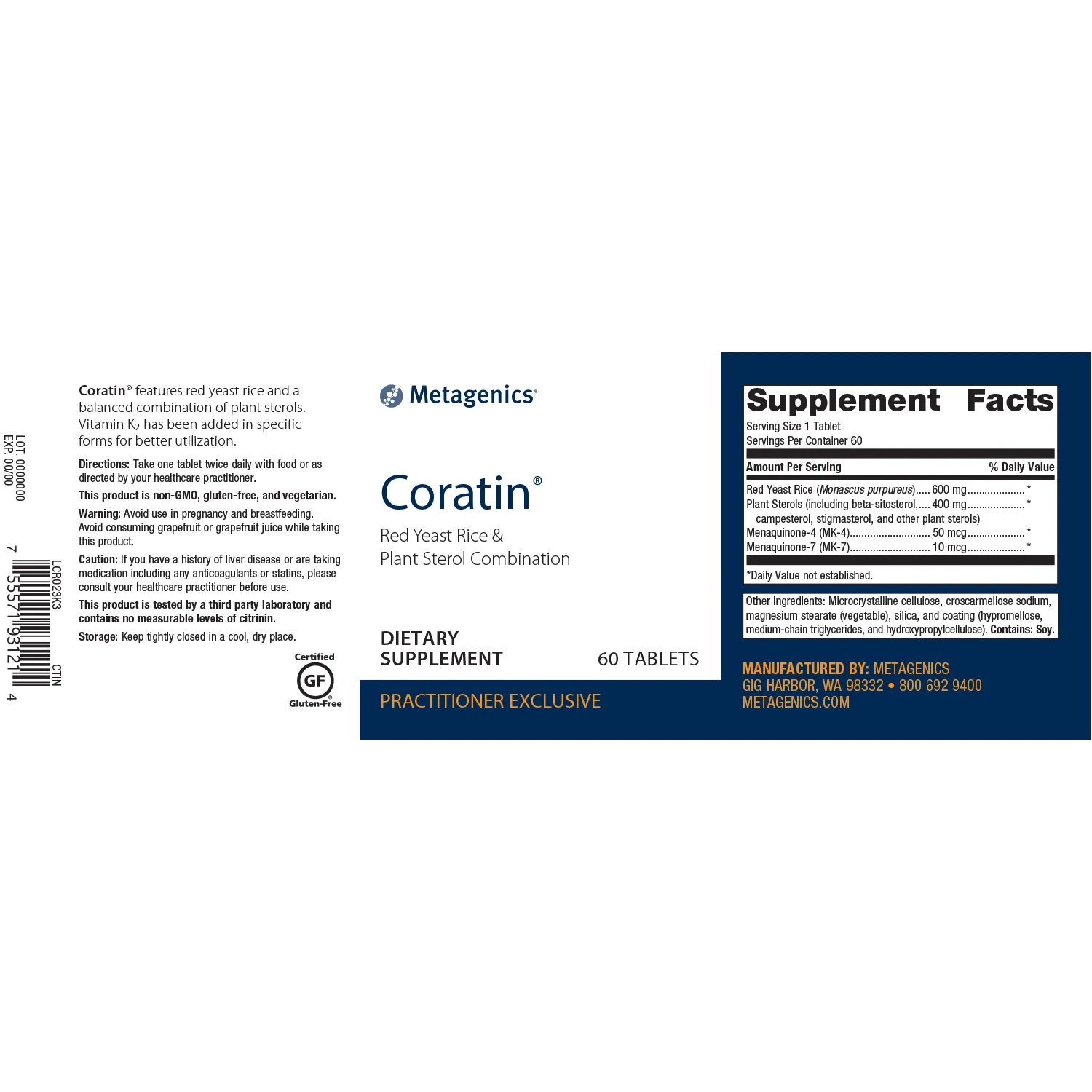 Coratin™ <br>Red Yeast Rice & Plant Sterol Combination