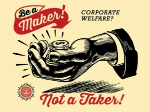 CORPORATE WELFARE by Frank Shepard Fairey (Obey)